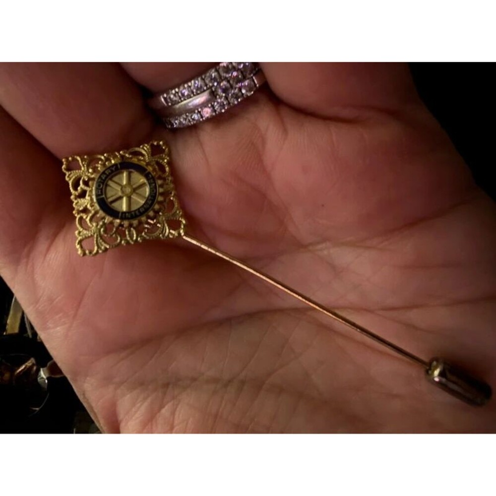 Rotary International Filigree Stick Pin 1978-85